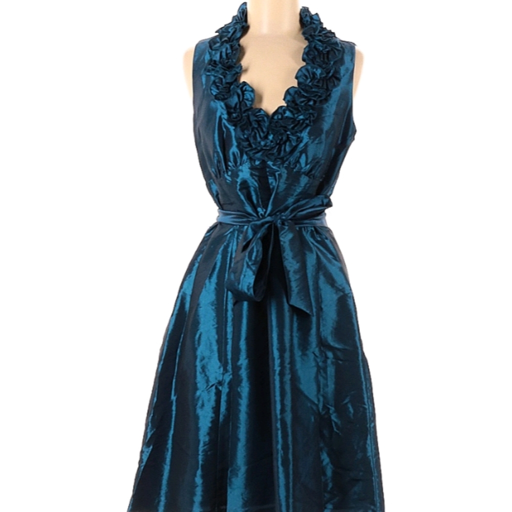 London Times Cocktail Dress Teal Size 10 UK fits medium/large, New no Tags